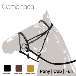 Cabezada montar cuero -...